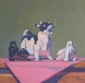 Cow Pitcher Chased by Cats